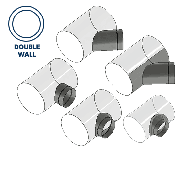 Labor for Double Wall Round Fittings (Taps)
