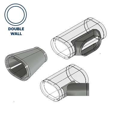 Labor for Oval Double Wall Fittings(Taps, Reducer)