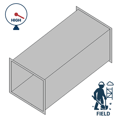 Galvanized Straight Duct - Field/Erection
