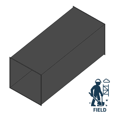 Black Iron Welded Straight Duct - Field/Erection