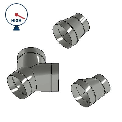 Labor for High Pressure Round Fittings (Reducers,Wyes)
