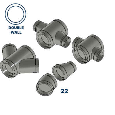 Labor for Double Wall Round Fittings
