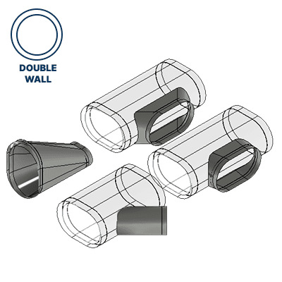 Labor for Oval Double Wall fittings(Eccentric Reducer, Taps)