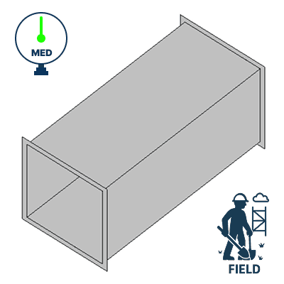 Galvanized Straight Duct - Field/Erection