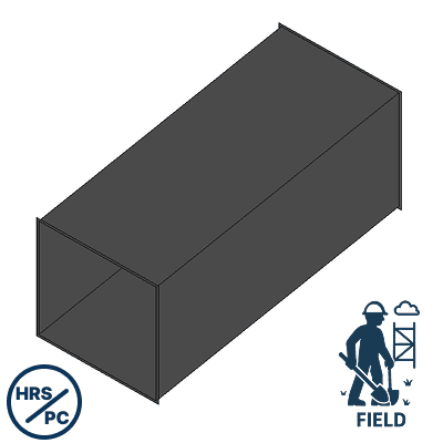 Black Iron Welded Straight Duct - Field/Erect