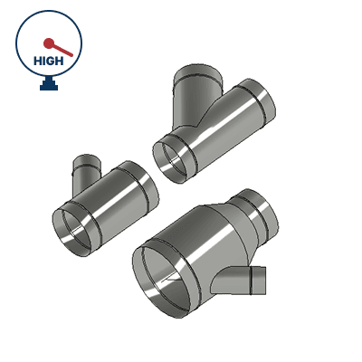 Labor for High Pressure Round Fittings (Laterals)