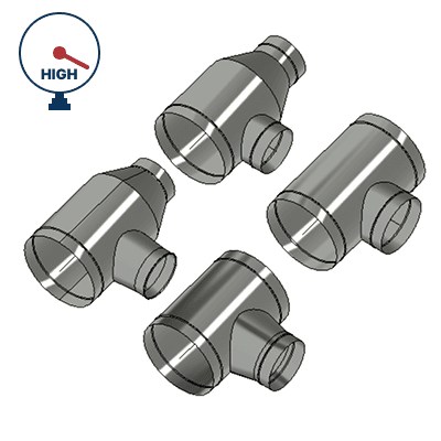 Labor for High Pressure Round Fittings (Tees)