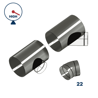 Labor for High Pressure Round Fittings(Lateral Body, Tee Body, Elbow)